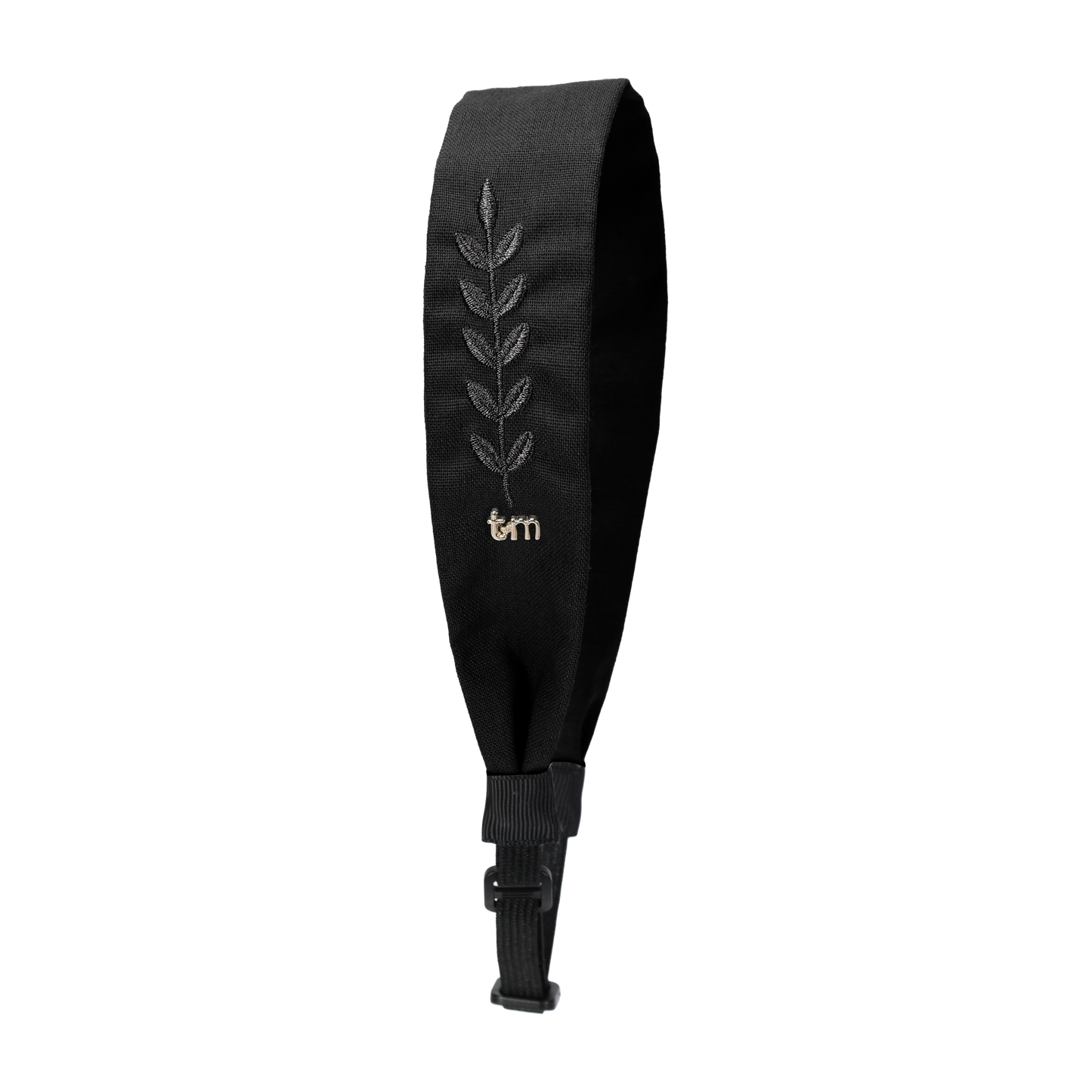 FW26 Monochrome Embroidery Linen Adjustable Black