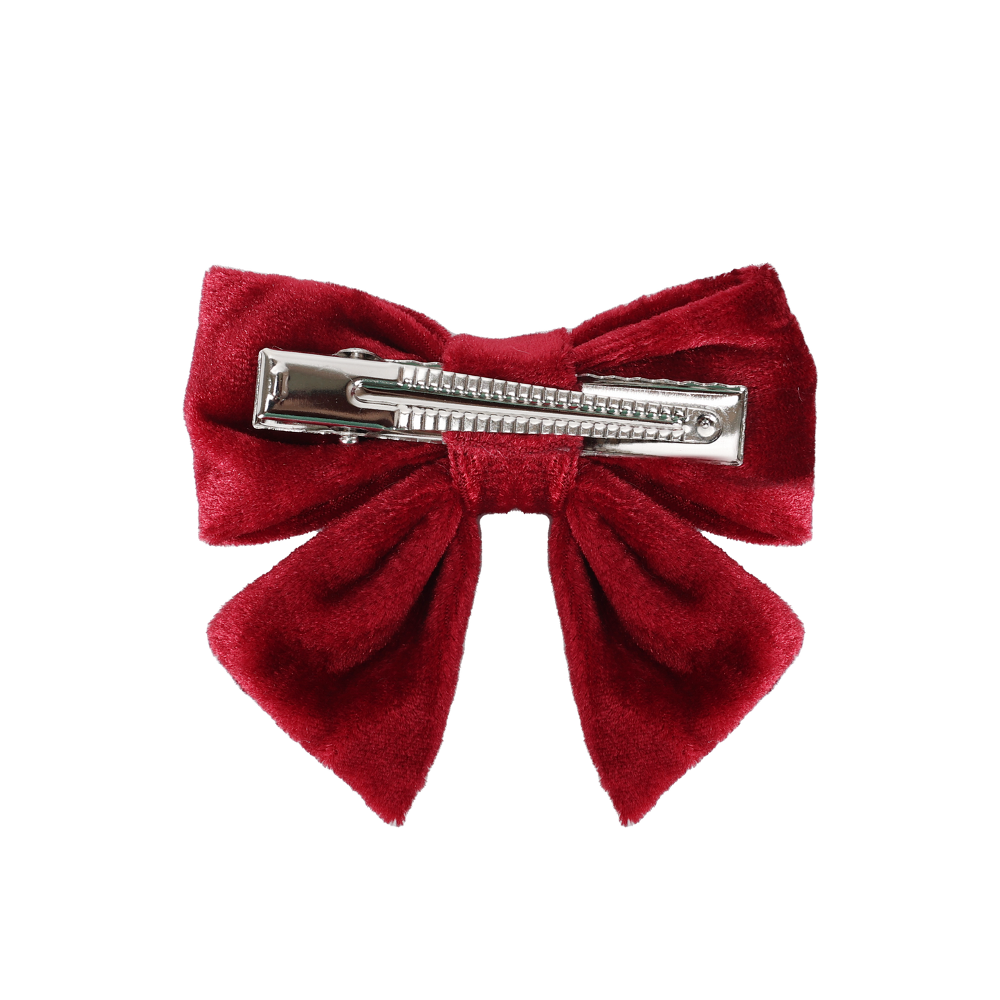 FW26 Crushed Velvet Mini Bow Clip Set Of 2 Navy