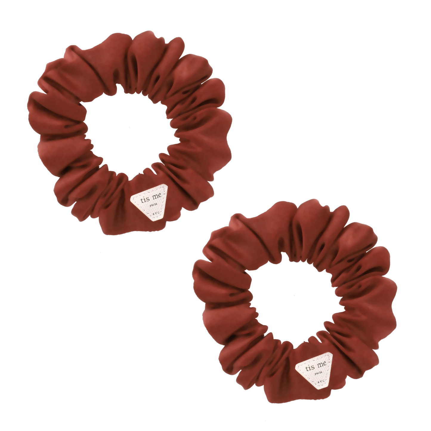 FW26 Suede Collection Mini Scrunchie Set Of 2 Camel