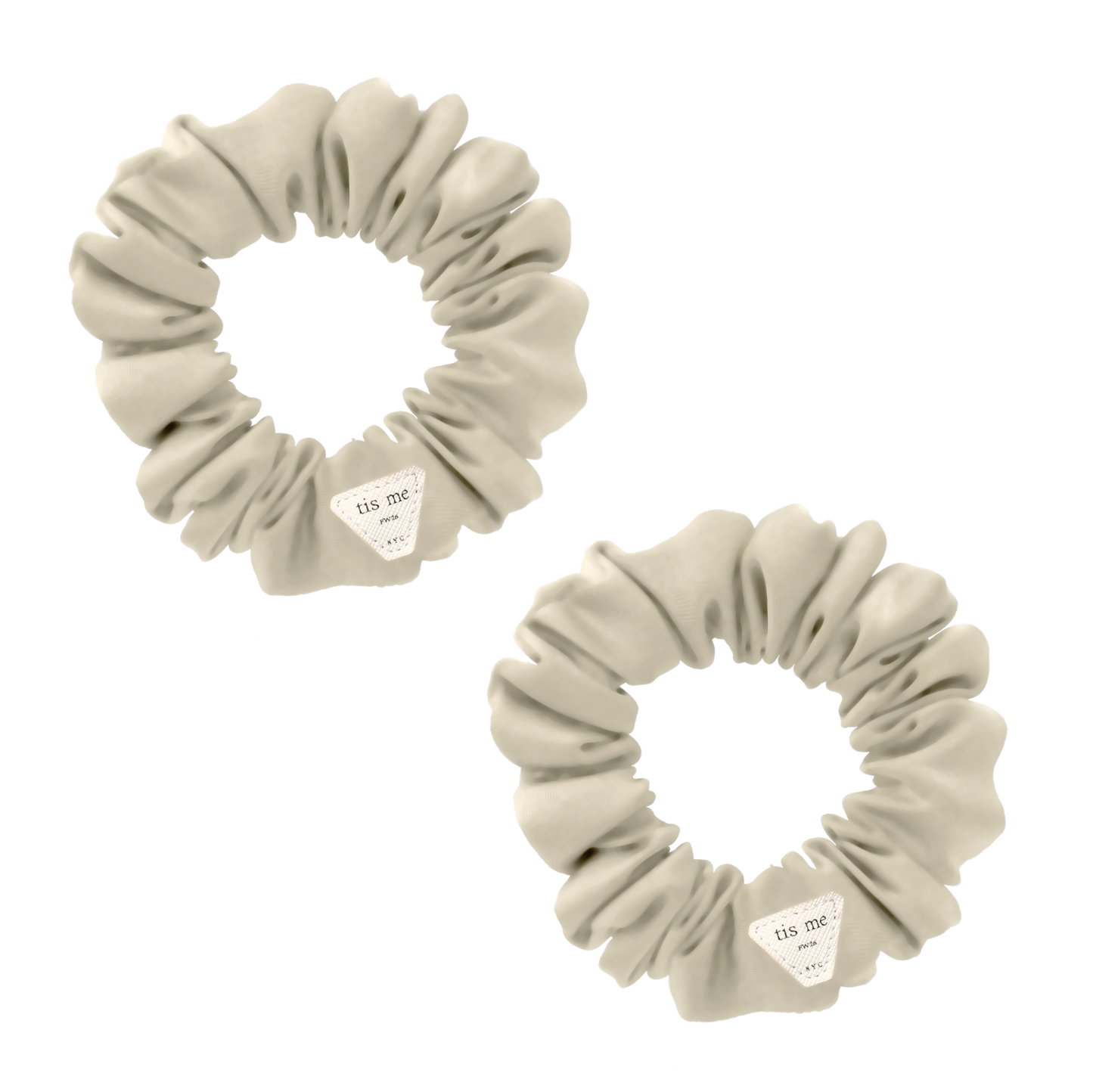FW26 Suede Collection Mini Scrunchie Set Of 2 Cream