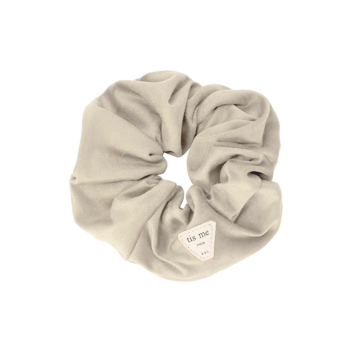 FW26 Suede Collection Scrunchie Cream