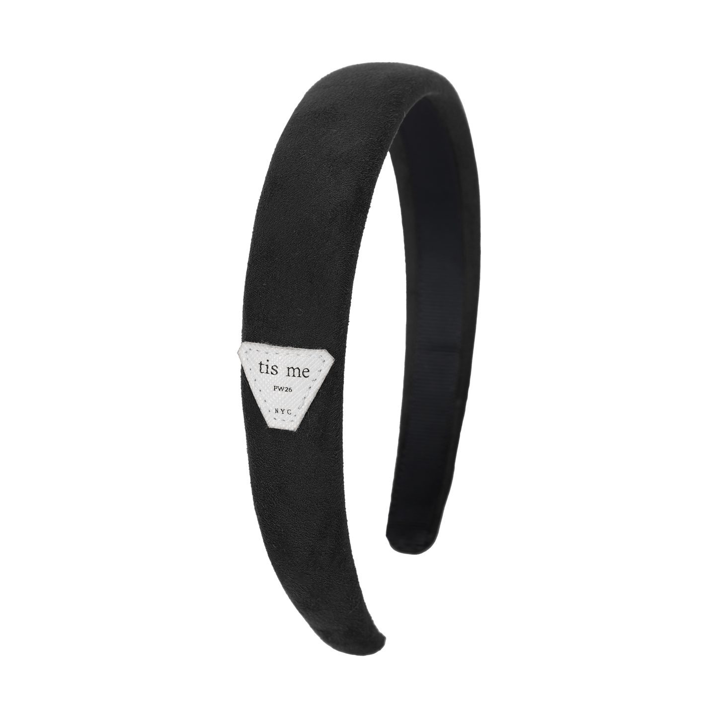 FW26 Suede Collection Hard Headband Black