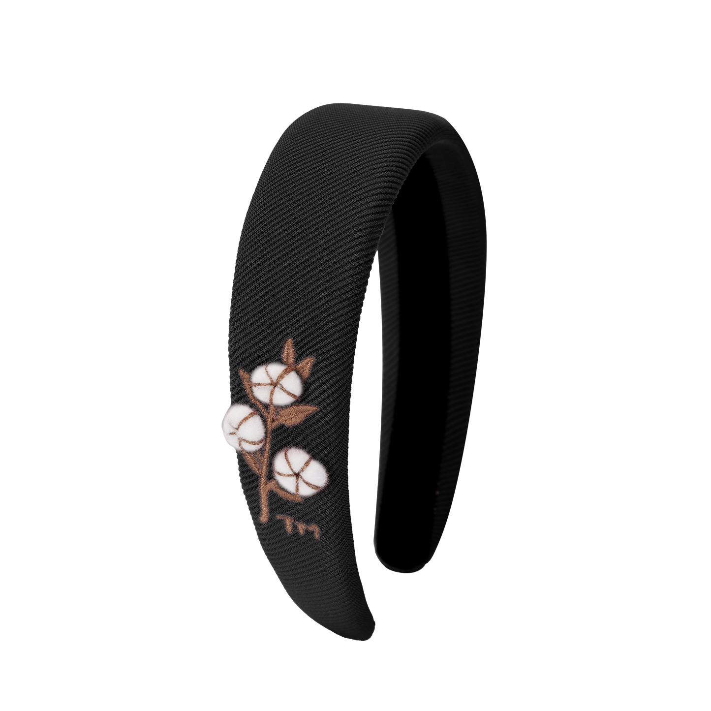 FW26 3D Cotton Flower Knit Hard Headband 17 Black