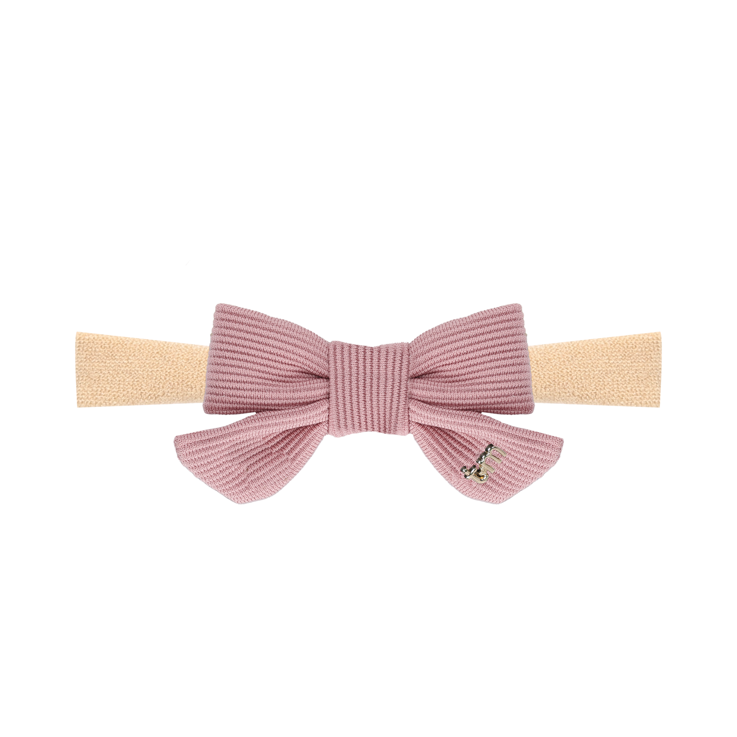 FW26 3D Cotton Flower Knit Nylon Remember Bigger Bow 4 Pink