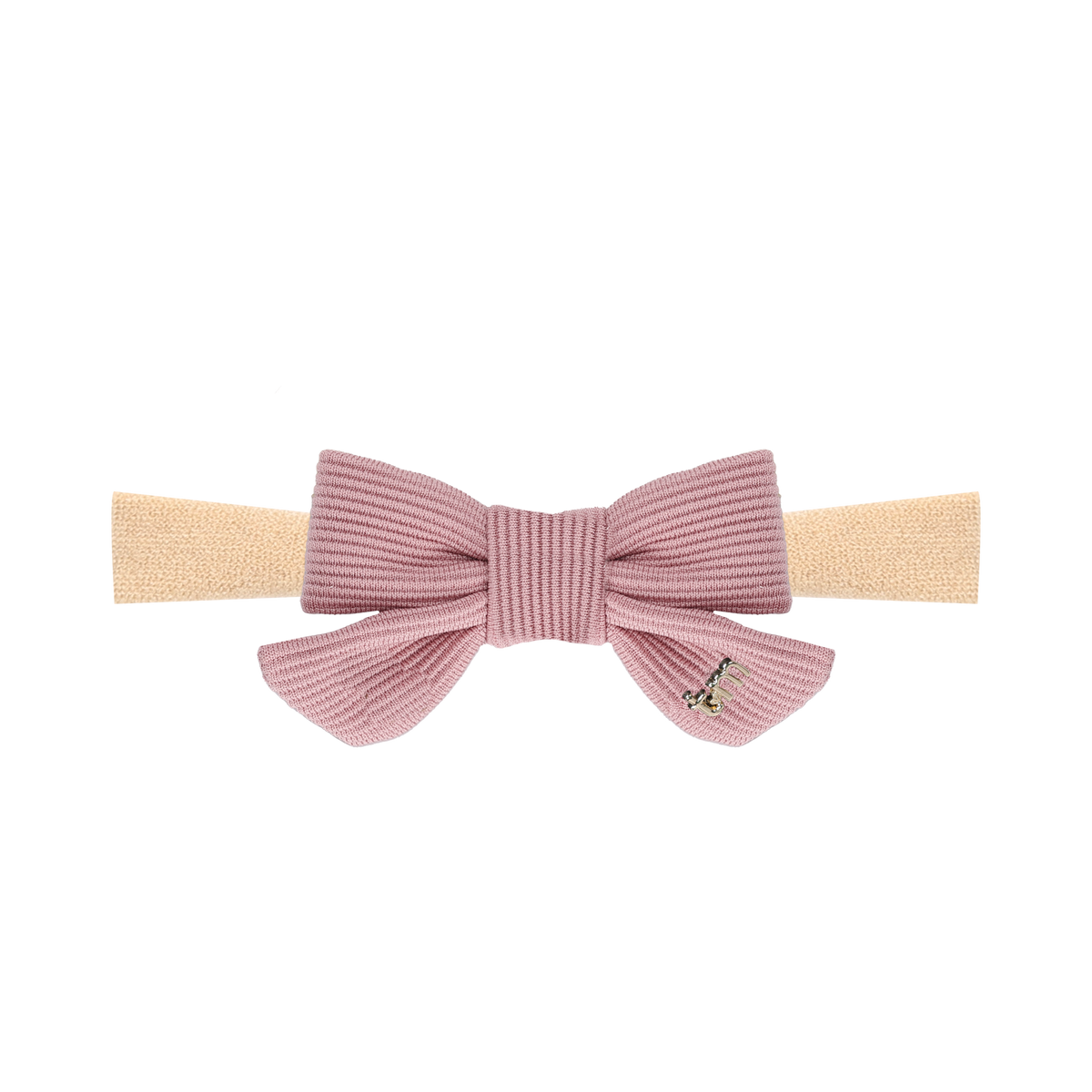 FW26 3D Cotton Flower Knit Nylon Remember Bigger Bow 4 Pink