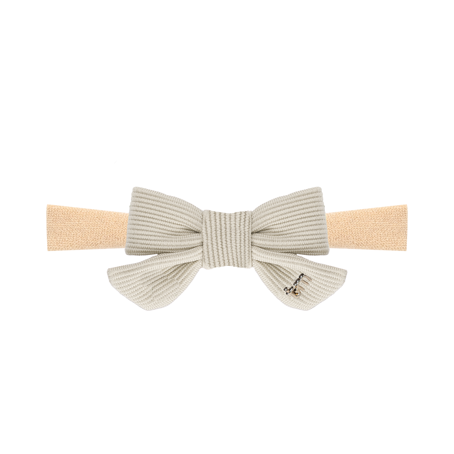 FW26 3D Cotton Flower Knit Nylon Remember Bigger Bow 1 Cream