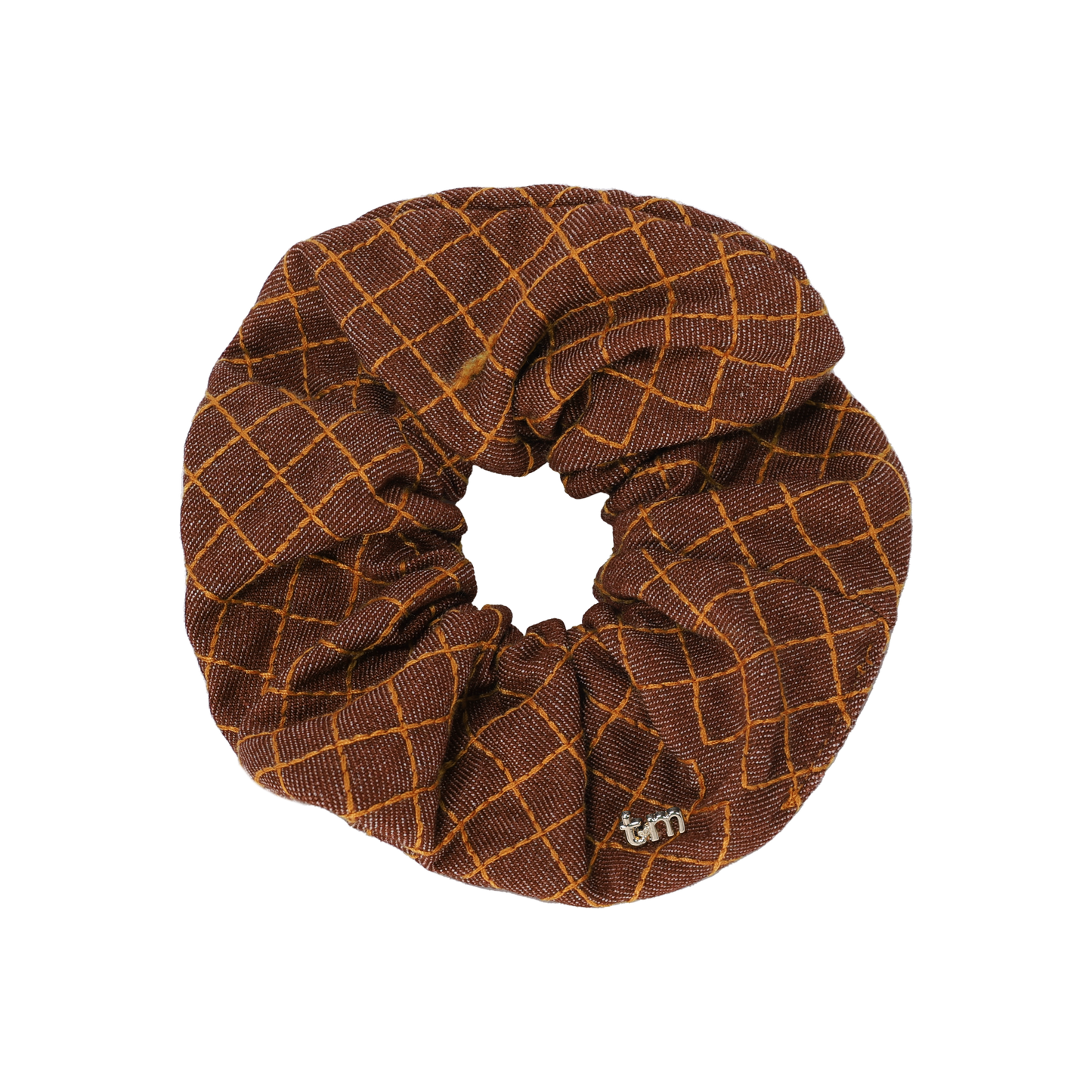 FW26 Denim Brown Thread Scrunchie Brown