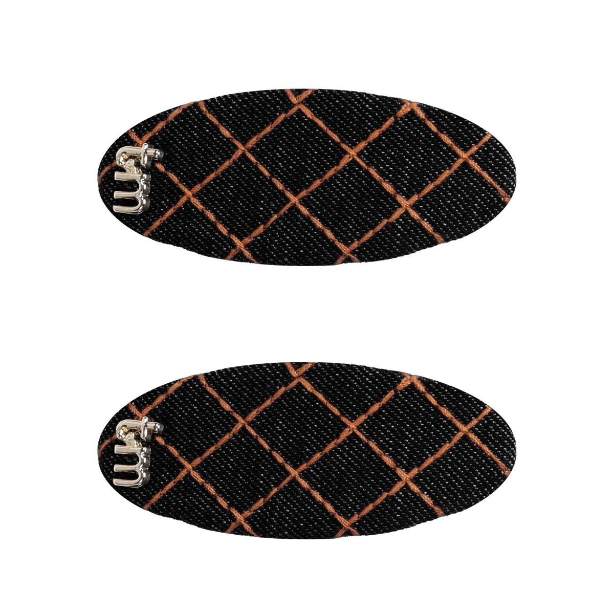 FW26 Denim Brown Thread Snap Clip Set Black 14