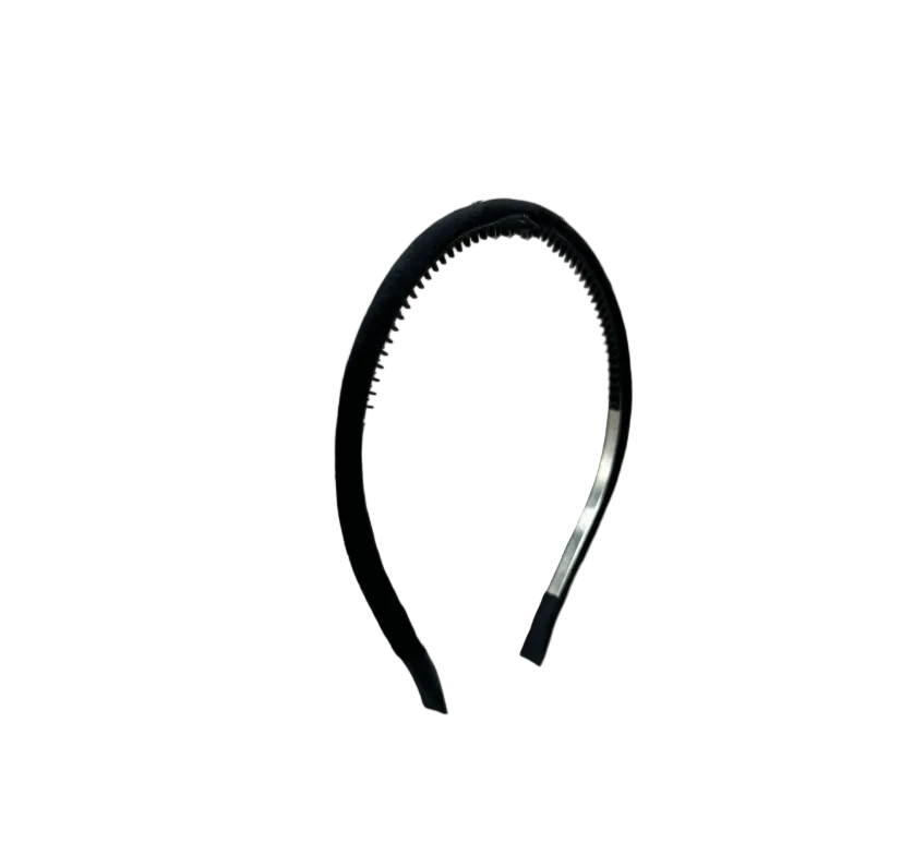 FW26 Velvet Cord Hard Headband Side Bow Black