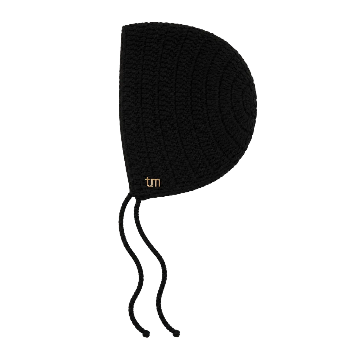FW26 Winter Hand Crochet Bonnet Bonnet 9-18 Months Black