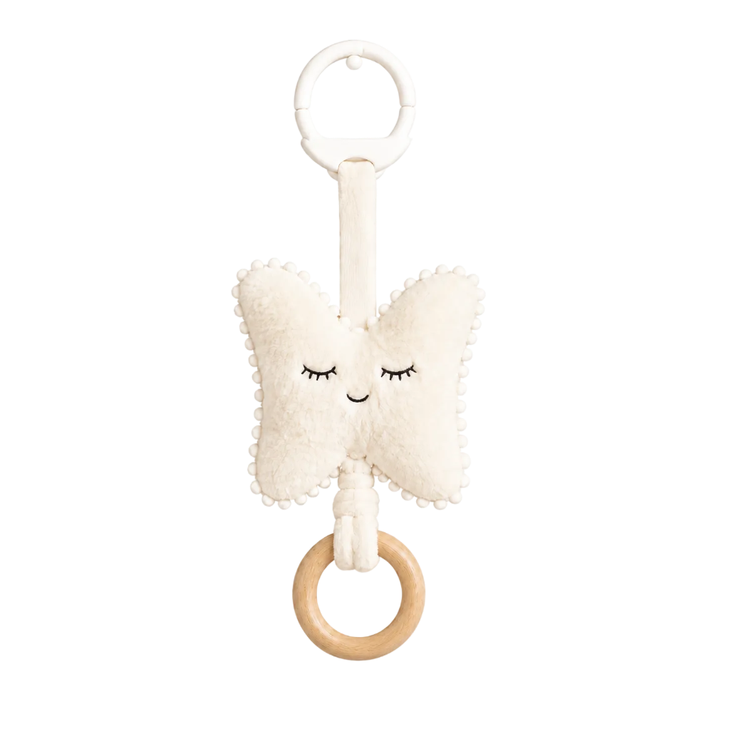 Lullaby Pull String Toy (Butterfly, Cream)
