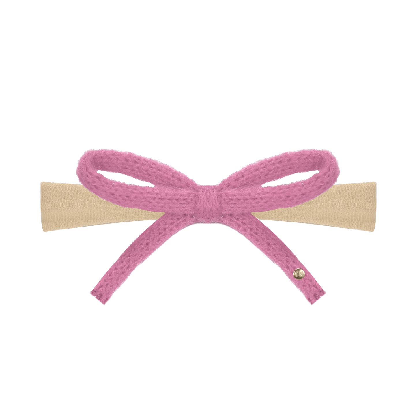 SS26 Knit Ribbon Nylon Baby Headband (Hot Pink)