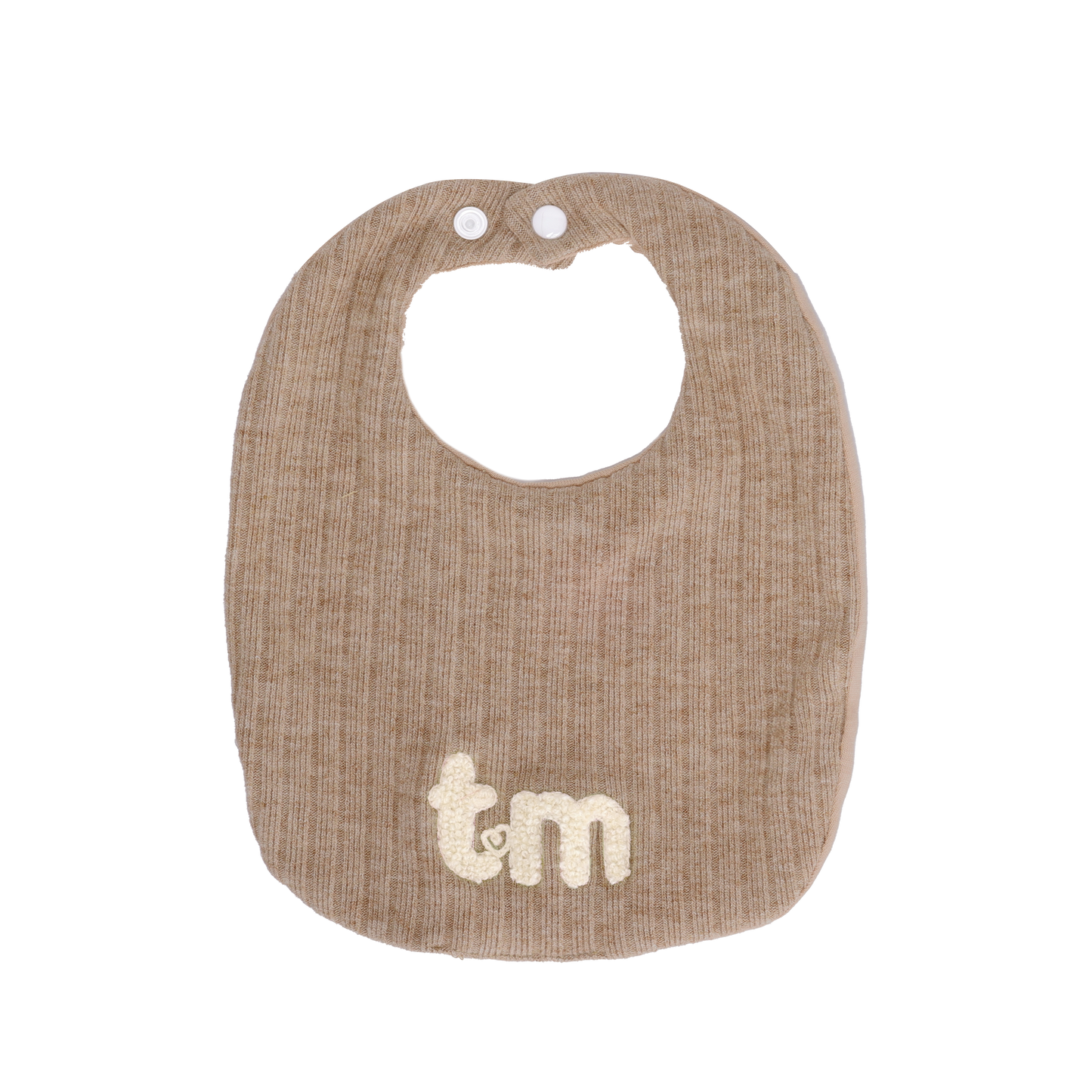 Beige Ribbed Bib