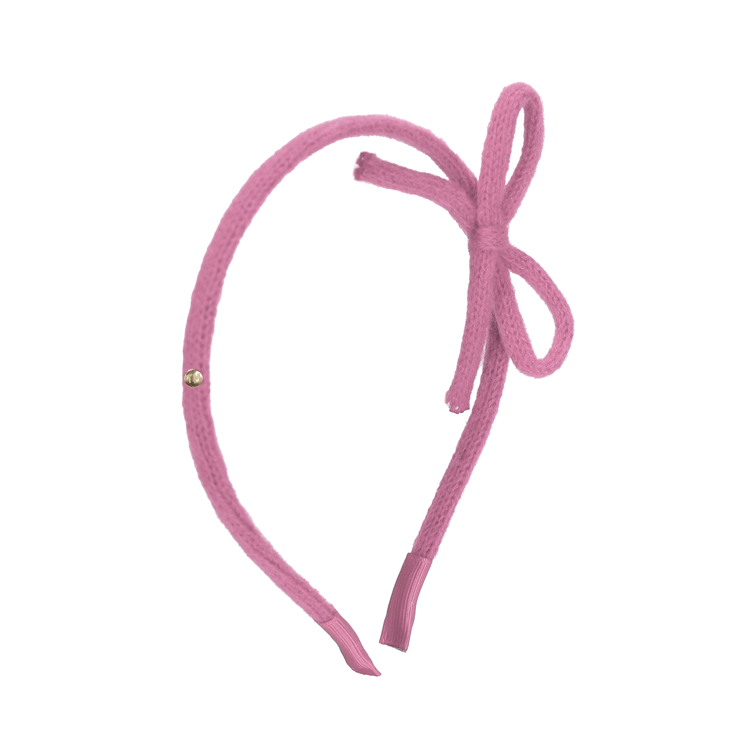 SS26 Knit Ribbon Hard Headband (Hot Pink)