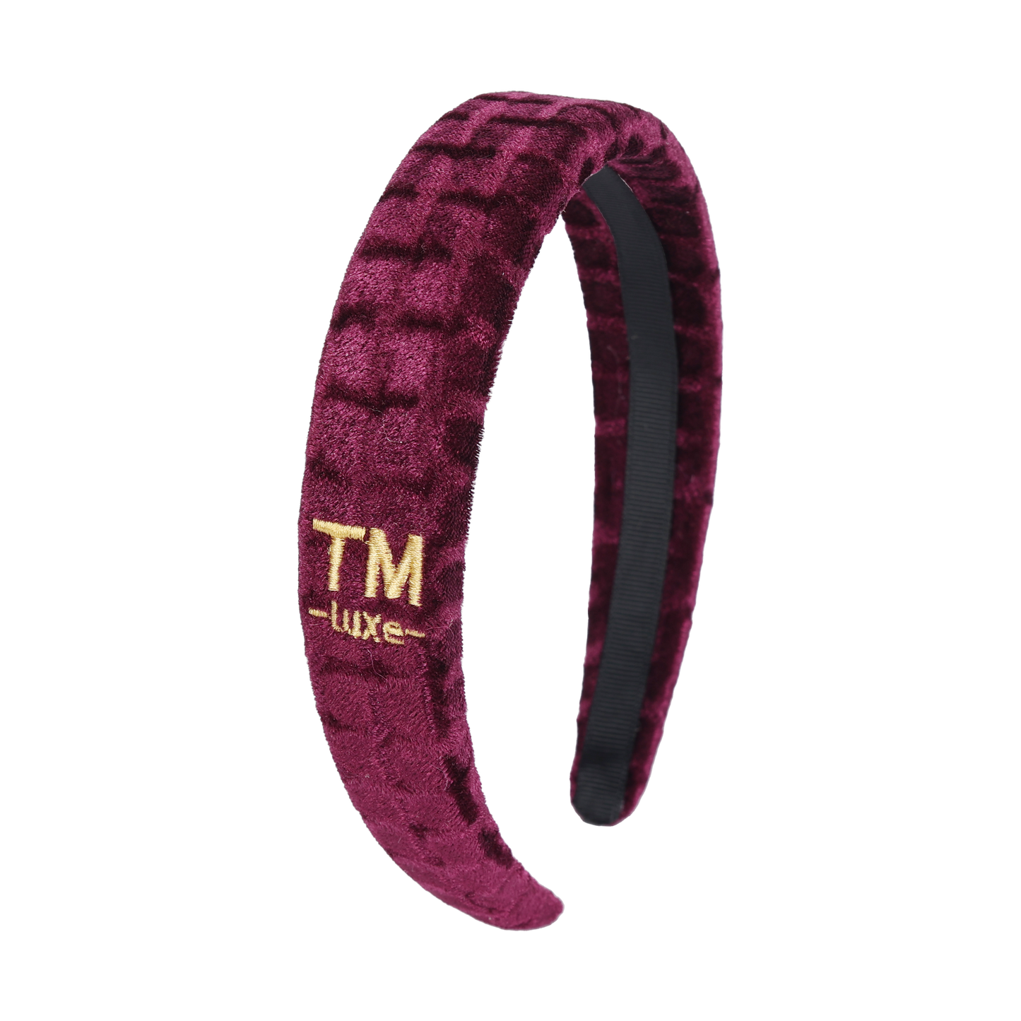 Luxe Velvet Hard Headband (Deep Burgundy)