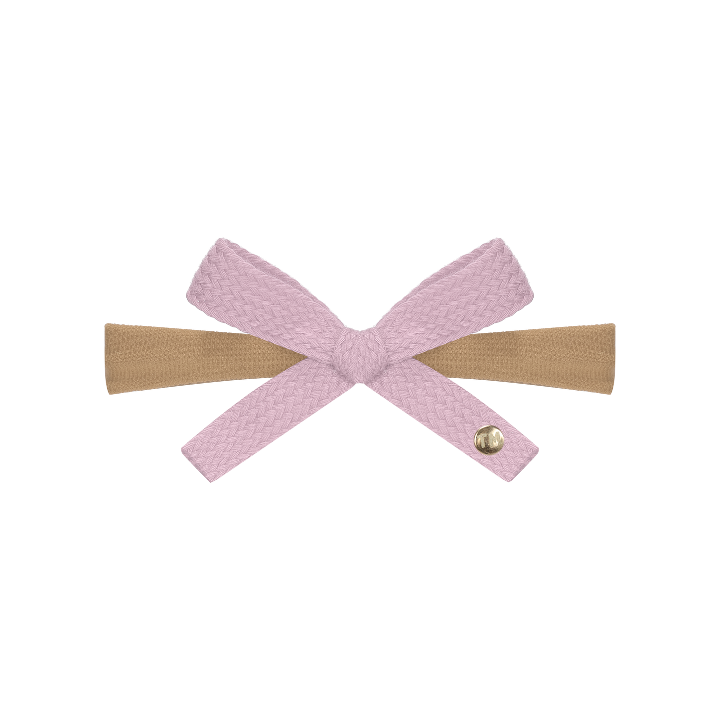 SS26 Woven Ribbon Nylon Baby Headband (Pink)