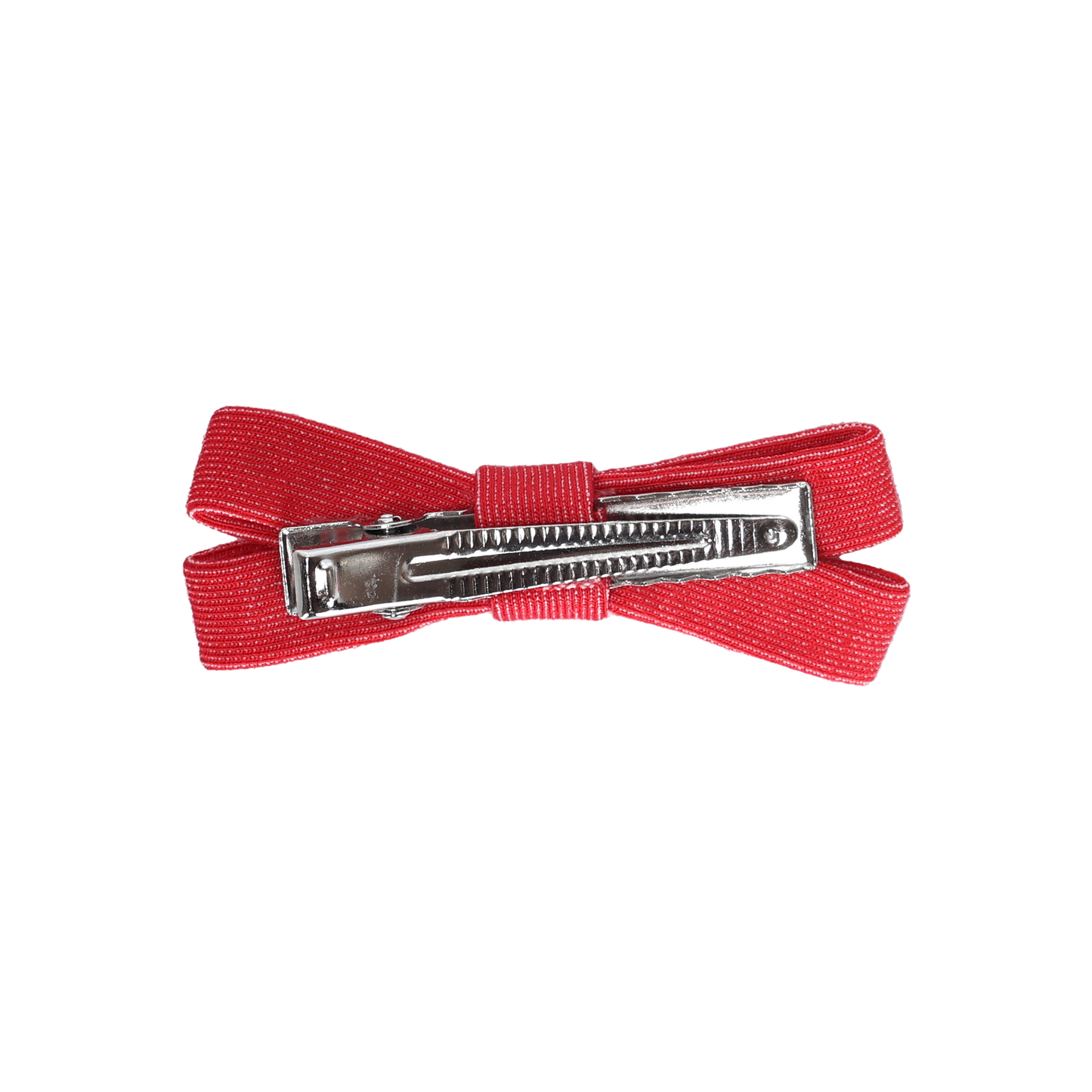Denim Luggage Logo Collection Mini Bow Clip Set Of 2 (Hot Pink)