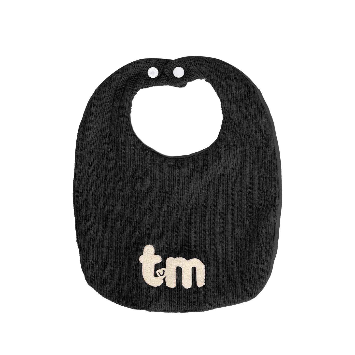 Black Ribbed Bib