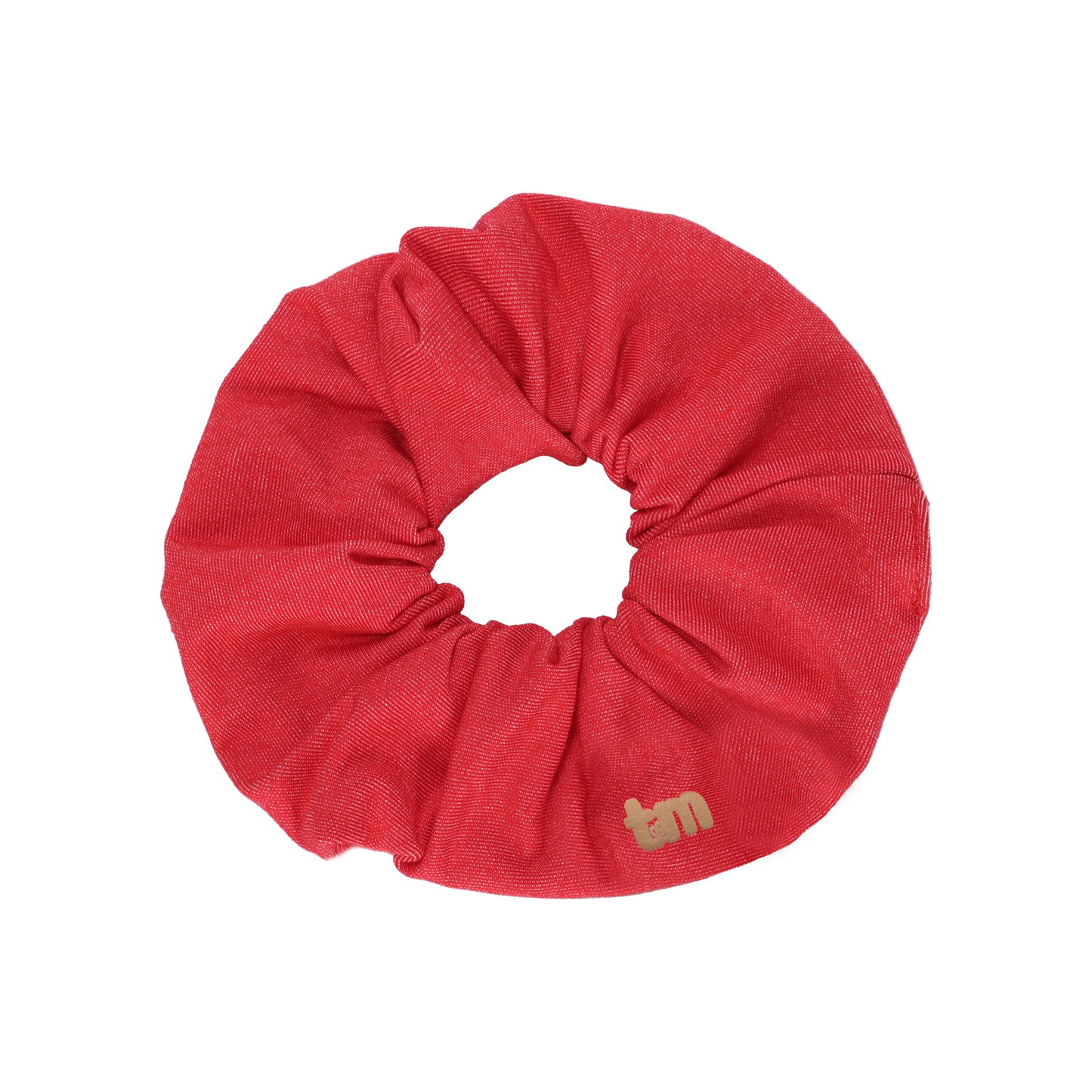 Denim Luggage Logo Collection Scrunchie (Red)