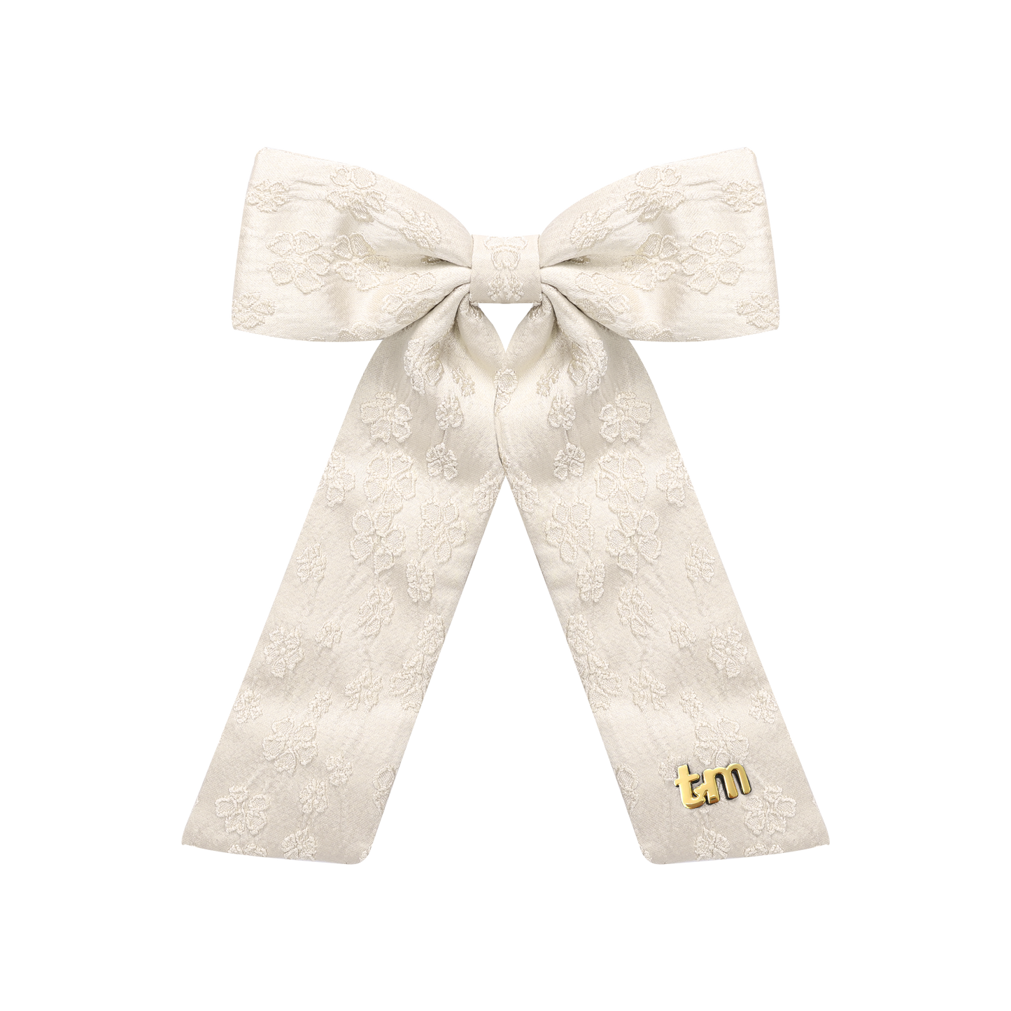 Lace Collection Large Bow Clip (Cream)