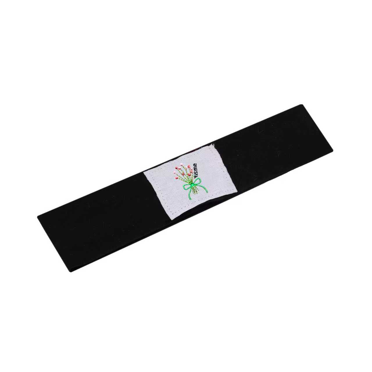 Bouquet Embroidery Knit Collection Sweatband Toddler M (Black)