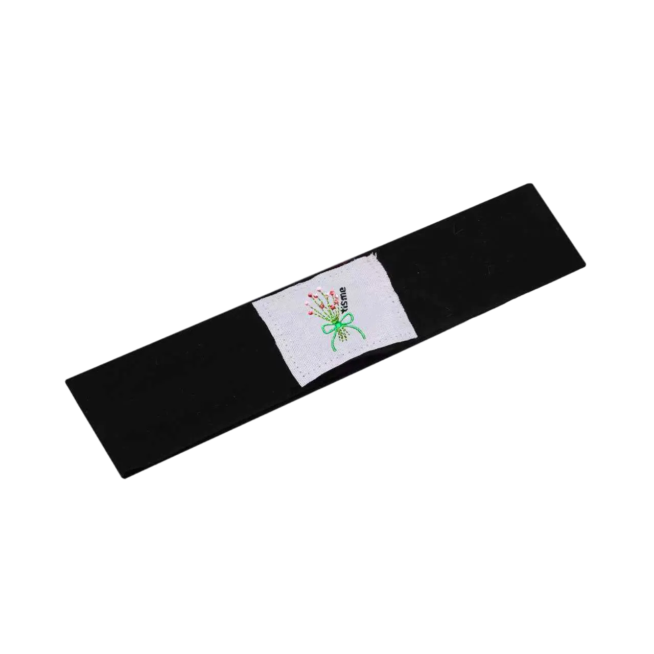 Bouquet Embroidery Knit Collection Sweatband Toddler M (Black)