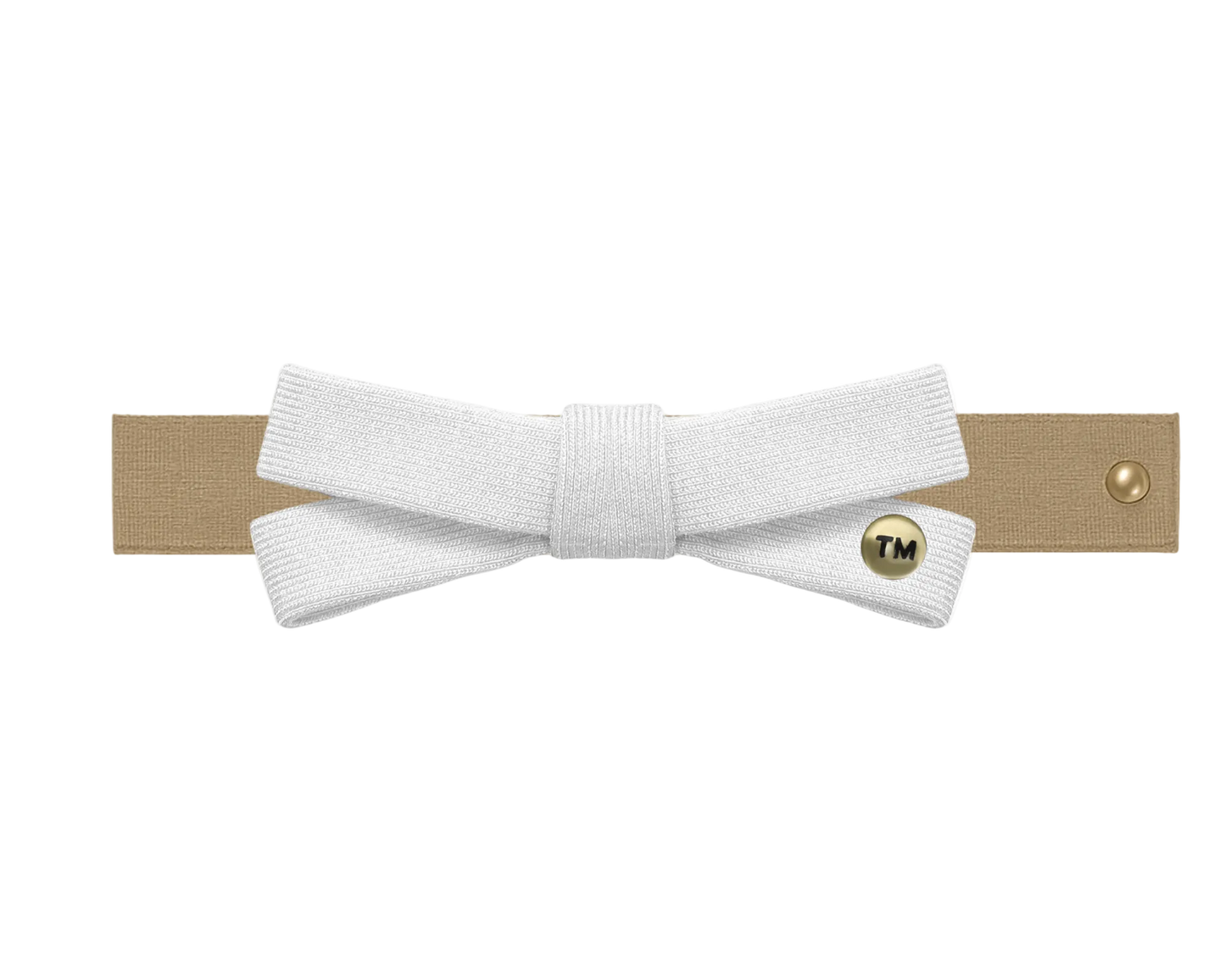 Denim Luggage Logo Collection Nylon Baby Headband (White)