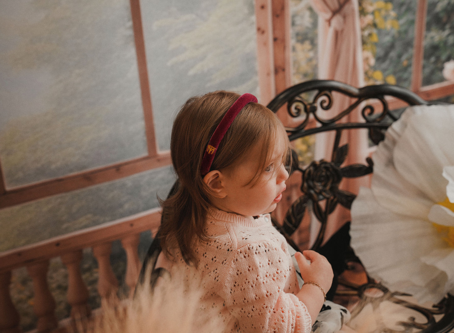 Velvet .5" Narrow Rounded Headband (Berry Wine)