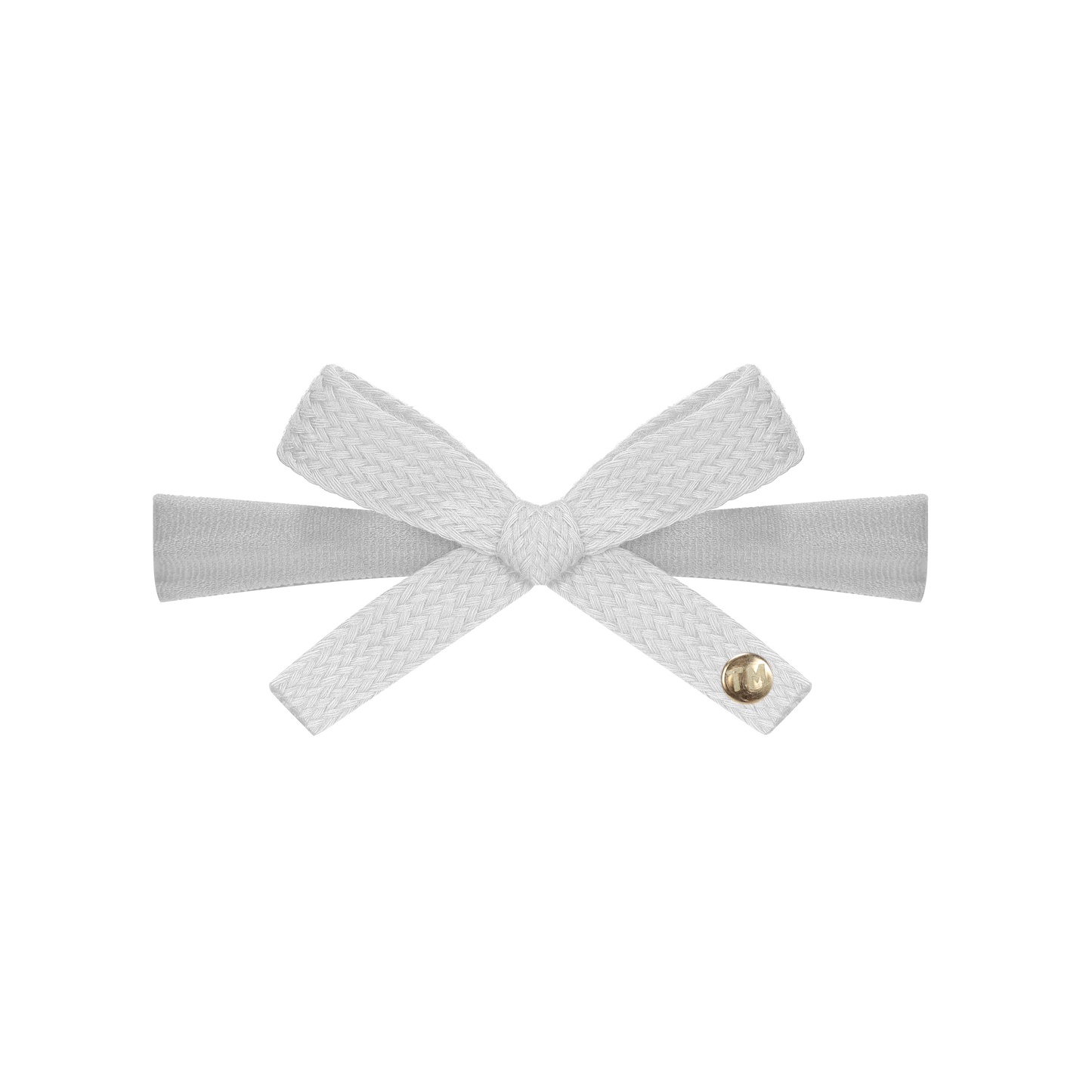 SS26 Woven Ribbon Nylon Baby Headband (White)