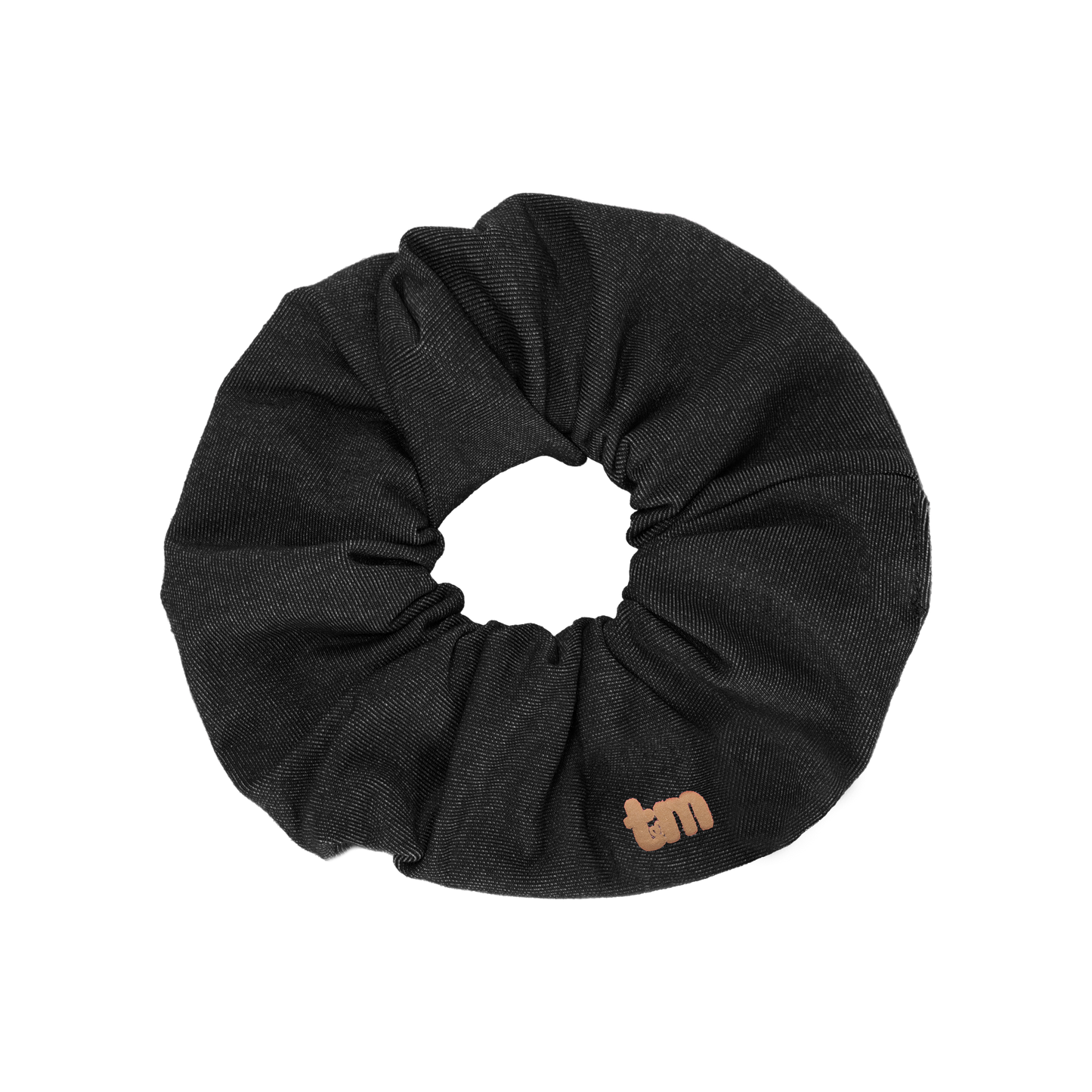 Denim Luggage Logo Collection Scrunchie (Black)