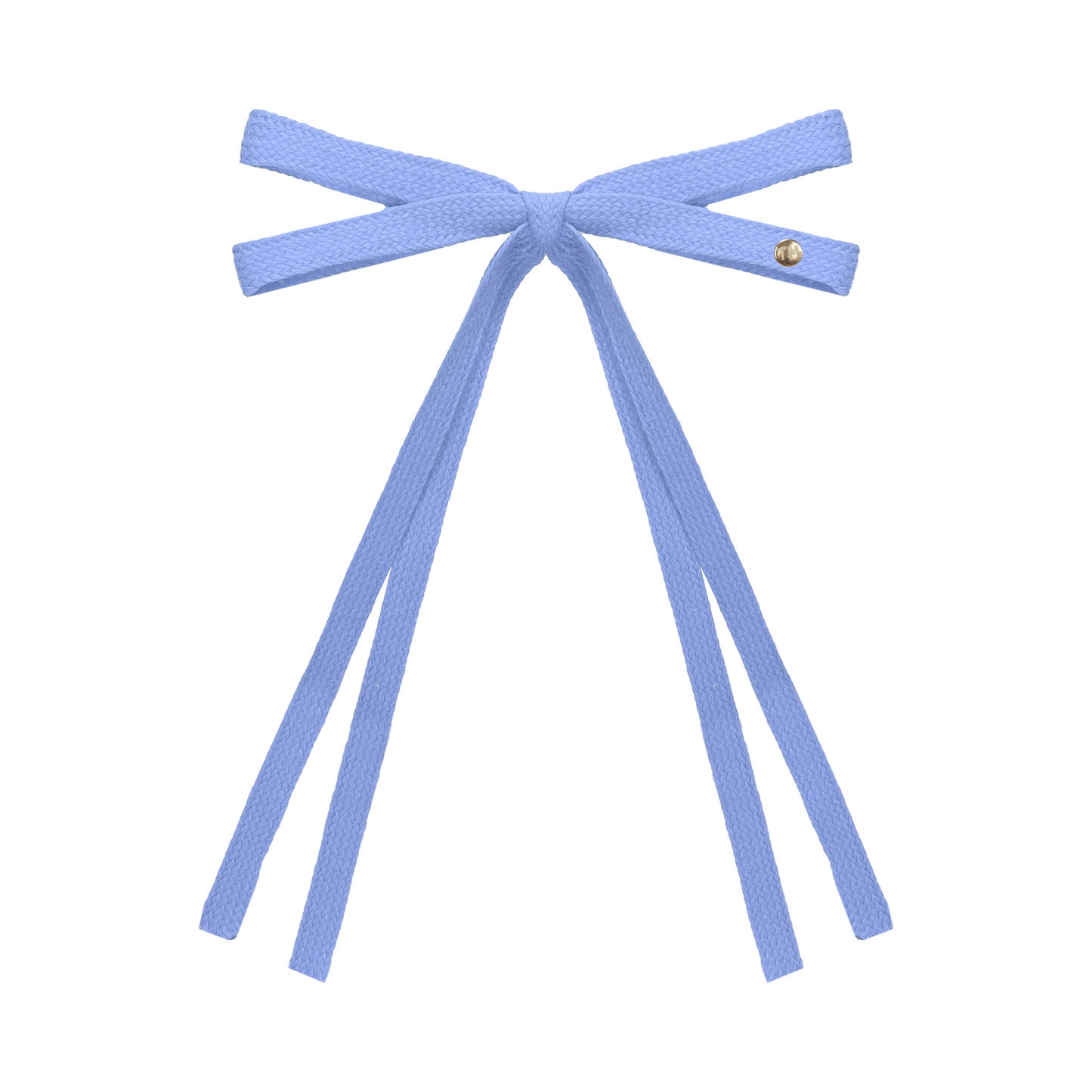 SS26 Woven Ribbon Long Tail Bow Clip (Blue)