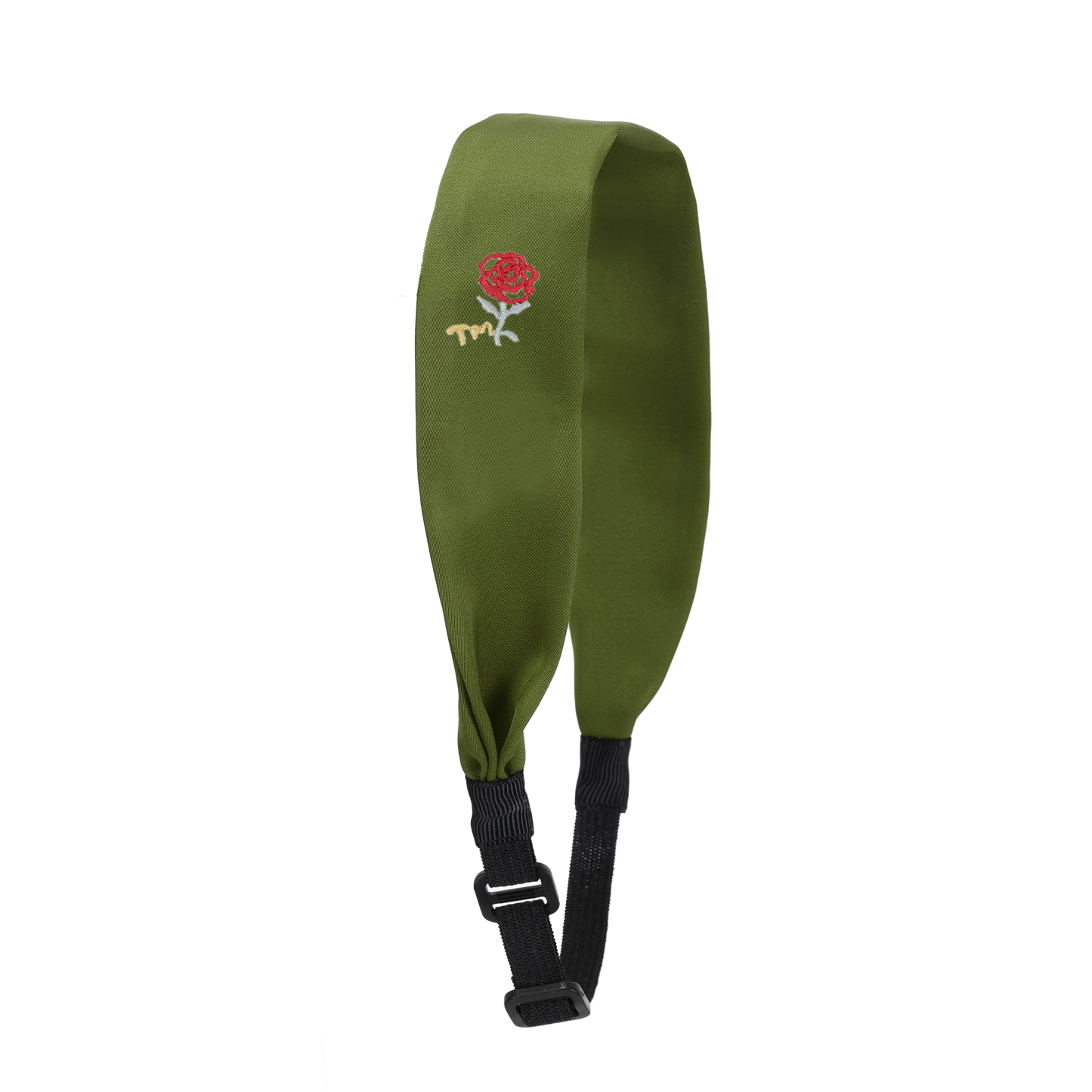Rose Embroidery Adjustable Headscarf (Green)