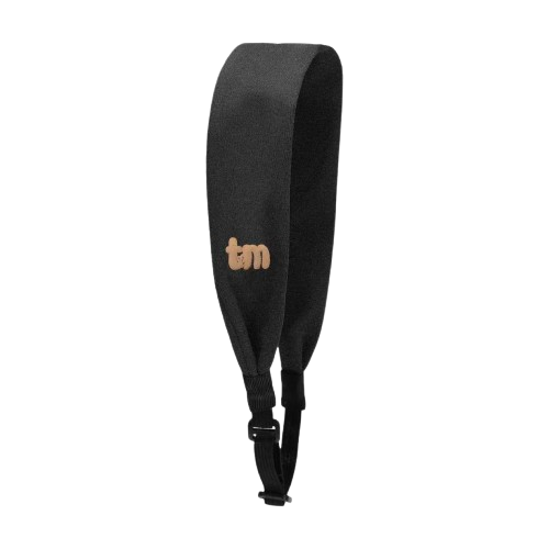 Denim Luggage Logo Collection Adjustable Headscarf (Black)