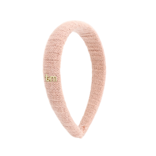 FW26 Rabbit Fur Knitted Hard Headband Pink