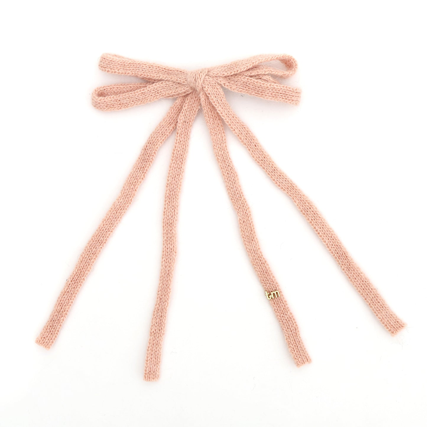 FW26 Boucle Ribbon - Long Tail Bow Clip Light Pink