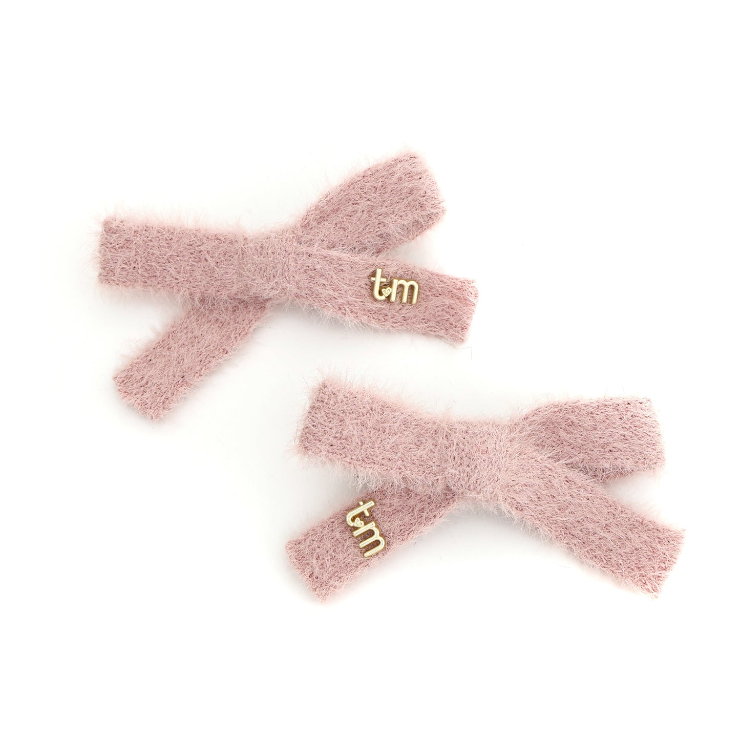 FW26 Boucle Ribbon - Set of 2 bow clip 2.5 width -Light Pink