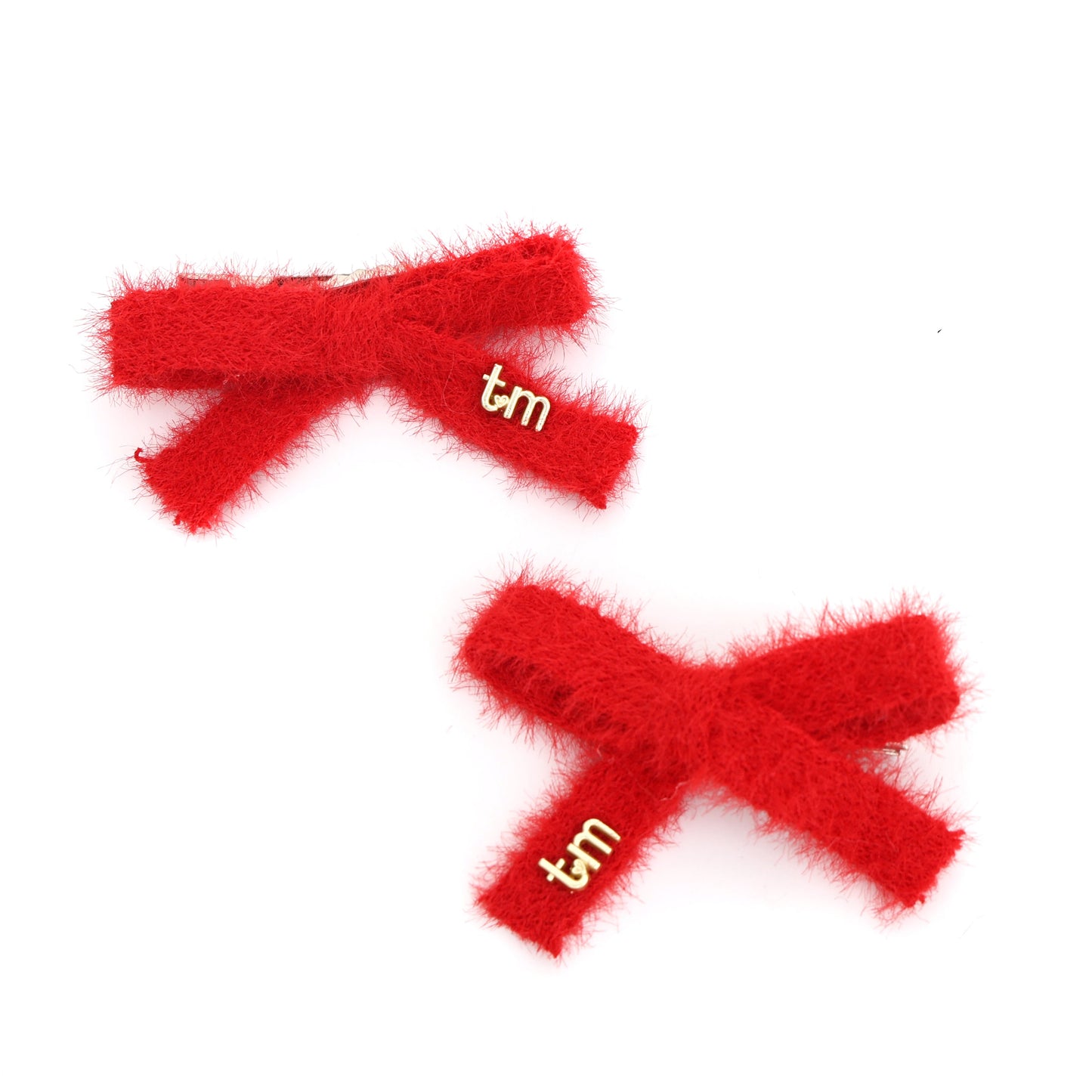 FW26 Boucle Ribbon - Set of 2 bow clip 2.5 width - Red
