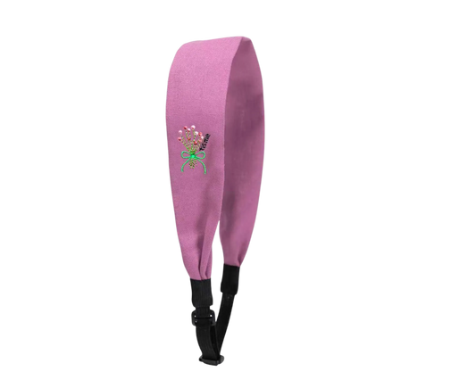 Bouquet Embroidery Knit Collection Adjustable Headscarf (Pink)