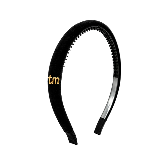 FW26 Velvet Cord Hard Headband Black