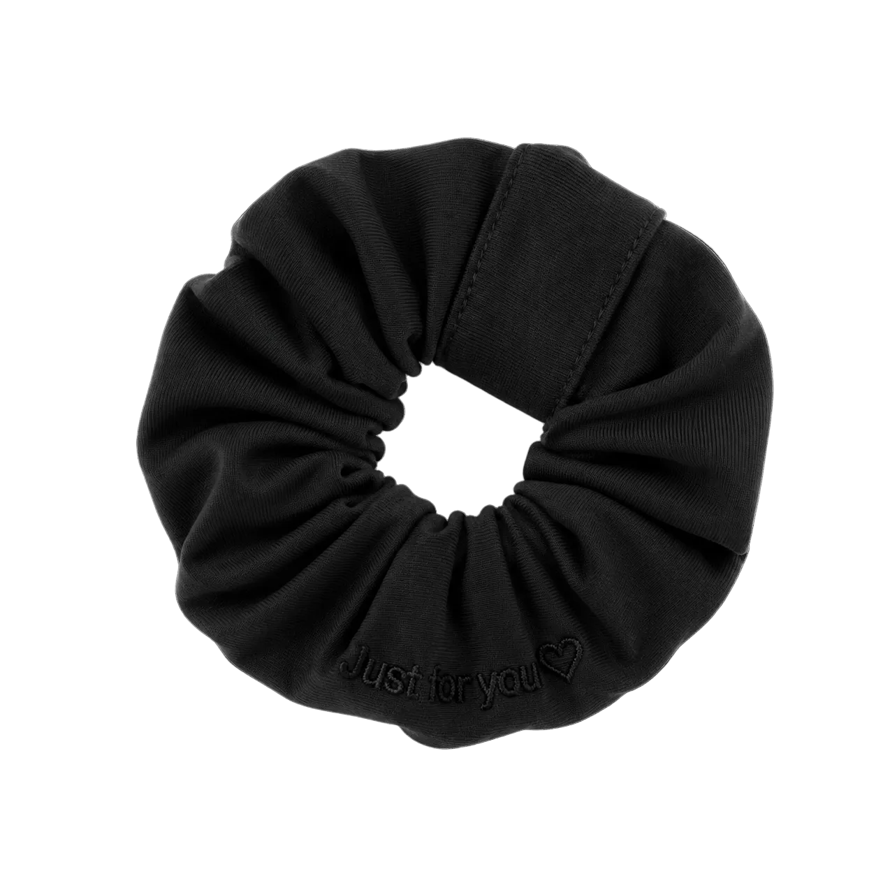 FW26 Sweatband Wrap- Quote- Just For You Scrunchie Black