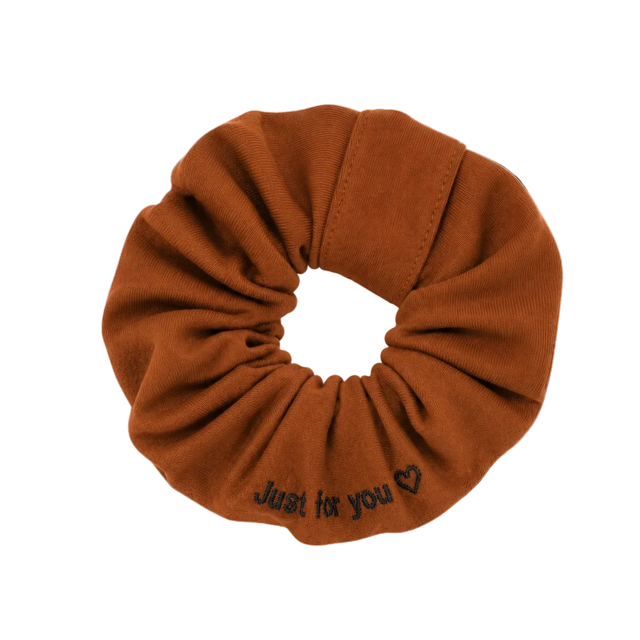 FW26 Sweatband Wrap- Quote- Just For You Scrunchie Brown