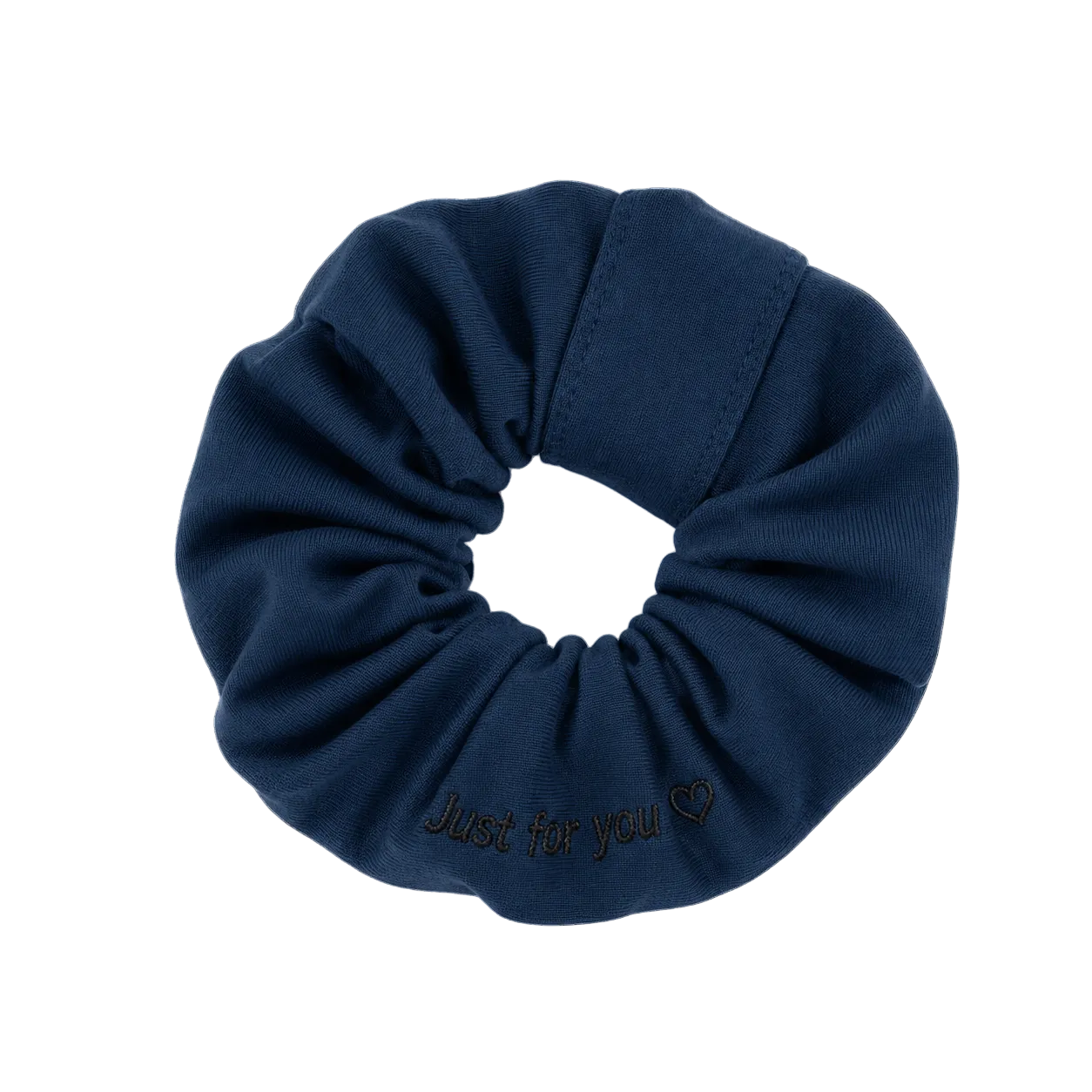 FW26 Sweatband Wrap- Quote- Just For You Scrunchie Navy