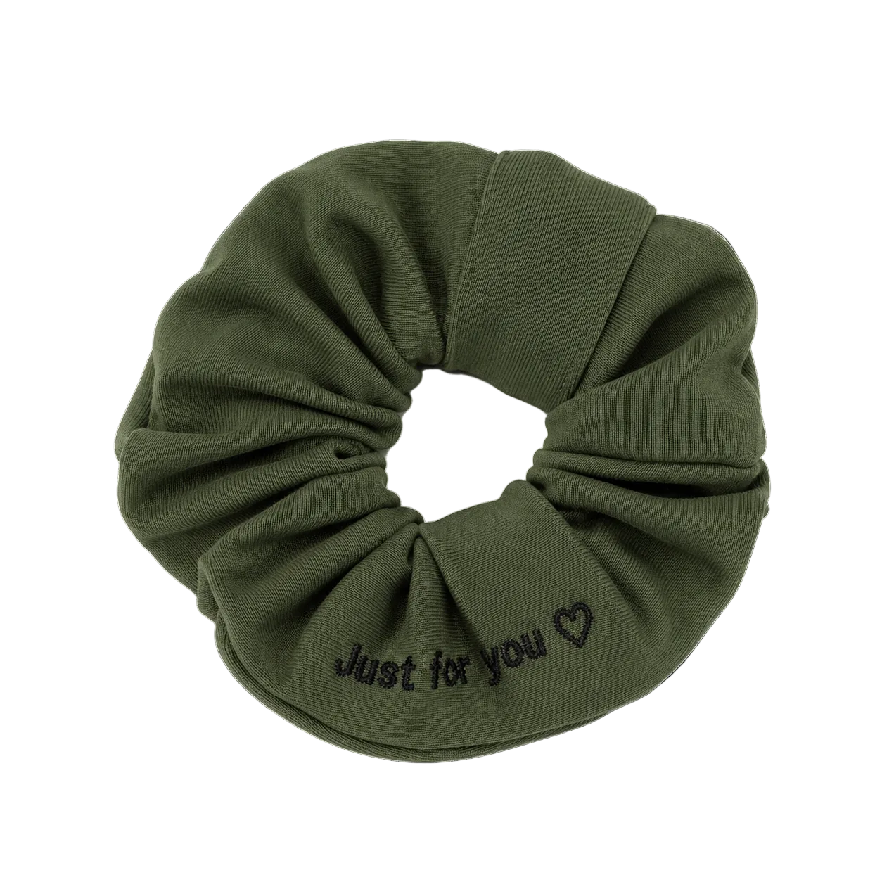 FW26 Sweatband Wrap- Quote- Just For You Scrunchie Green