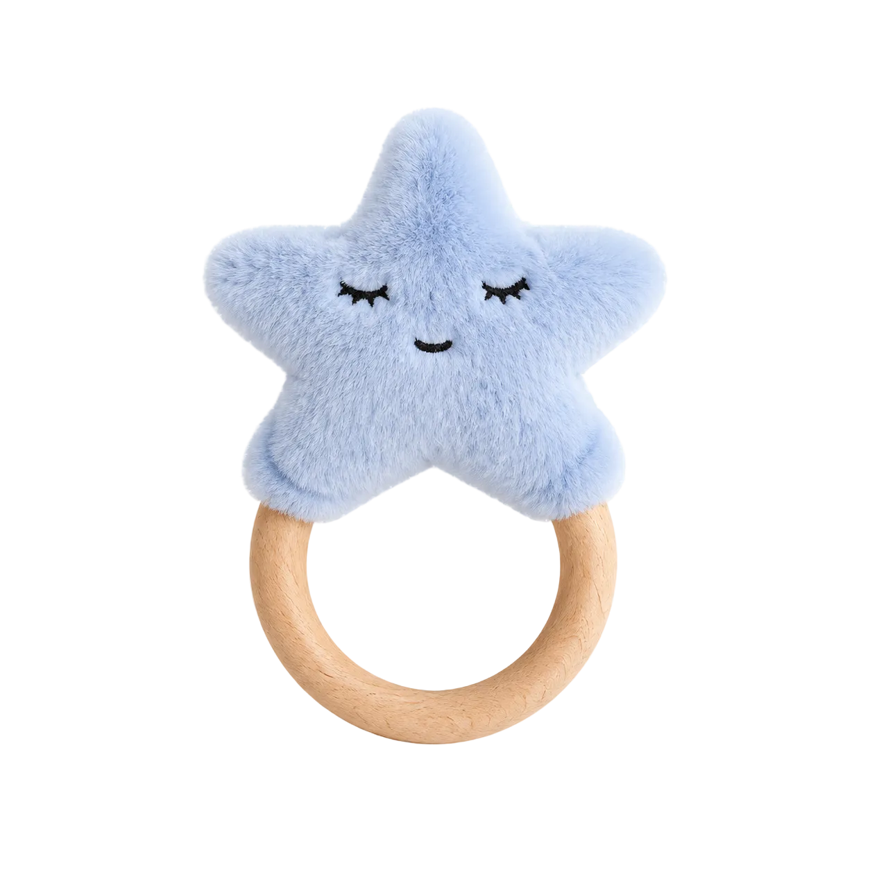 Rattle Teether (Star, Blue)
