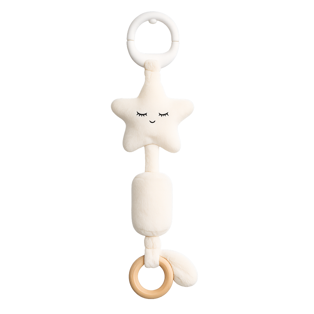 Jingle Sensory Toy Wind Chime (Star, Cream)