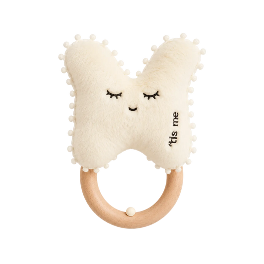 Rattle Teether (Butterfly, Cream)