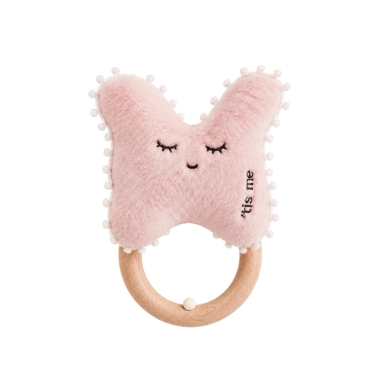 Rattle Teether (Butterfly, Pink)