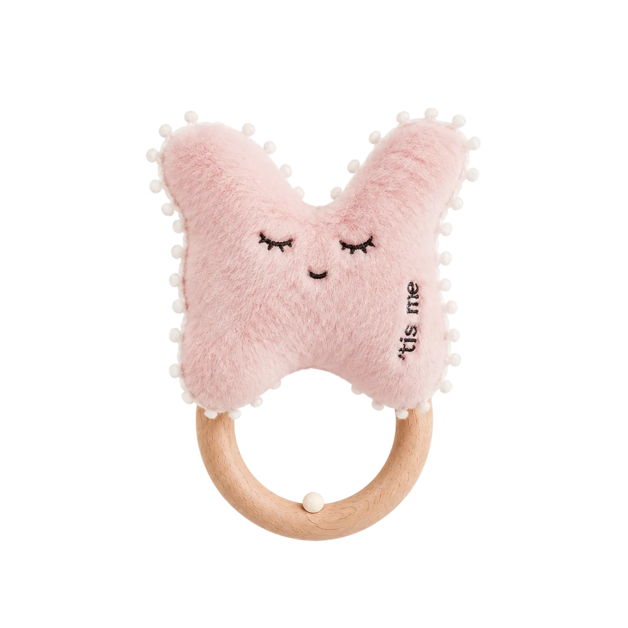 Rattle Teether (Butterfly, Pink)
