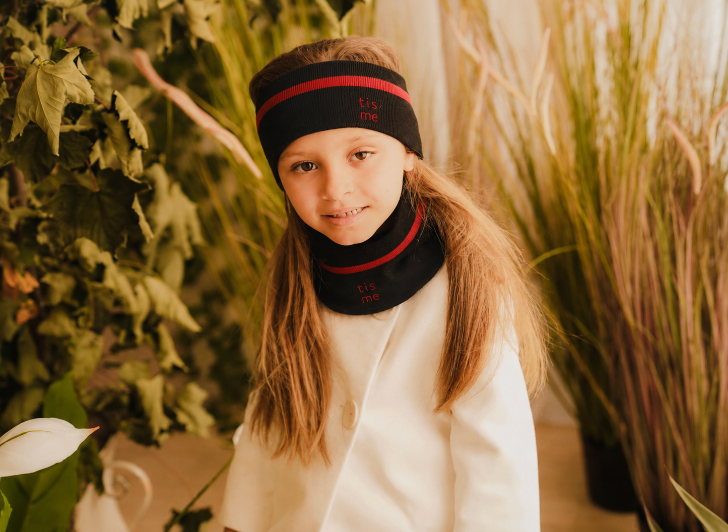 FW26  Red And Brown Strip Winter Band Large Red Strip