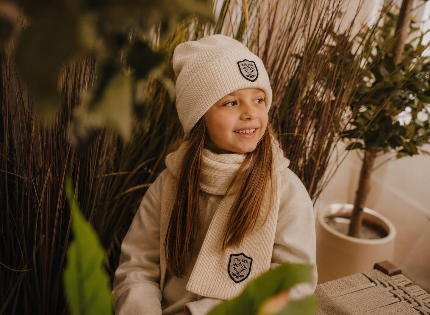 FW26 Winter Hat - Ice Hockey  Medium Age 3-6 Cream